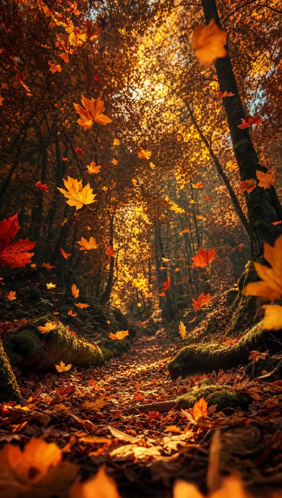 Autumn Forest in Golden Light