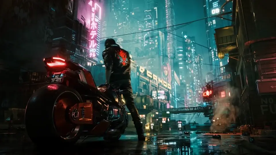 Neon motorcycle